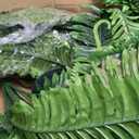 2PCS 45in Fake Ferns- Large Artificial Plants Outdoor, UV Resistant Artificial Ferns for Outdoors, 60 Branches Faux Boston Fern Realistic Weatherproof Fake Plants for Porch Home Patio Hanging Decor