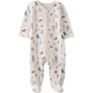 little planet by carter's unisex-baby Sleep and Play made with Organic Cotton, Veggie Garden Print, 3M