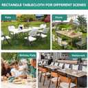 LUSHVIDA 10 Packs Vinyl Tablecloths with Flannel Backing for 4ft Rectangle Folding Table Cloths - Waterproof Plastic Picnic Table Covers with Elastic Corners, 30x48 inch, Black