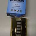 Daily Pill Organizer - (4 Times a Day) Stackable Medication Reminder - Premium Weekly AM/PM Pill Box with 7 Daily Stackable Trays and Medicine Organizer for Vitamins, Fish Oils and Supplements, Gold (1 Unit (Lot de 1))