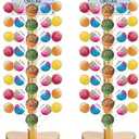 AVLA 2 Pack Wood Cake Pop Stand, 48 Holes Wooden Lollipop Holder, Decorative Candy Table Display Dessert Stand for Wedding, Birthday, Parties, Anniversaries, Sturdy and Easy to Assemble