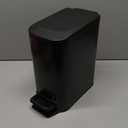 Cesun Small Bathroom Trash Can with Lid Soft Close, Step Pedal, 6 Liter / 1.6 Gallon Stainless Steel Garbage Can with Removable Inner Bucket, Anti-Fingerprint Finish (Matt Black)