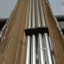 Heavy Duty Curtain Rods 72 to 144 Inches, 1 Inch Silver for Bedroom, Living Room, Patio, Kitchen, Adjustable With Classic Finials, Silver Finishing