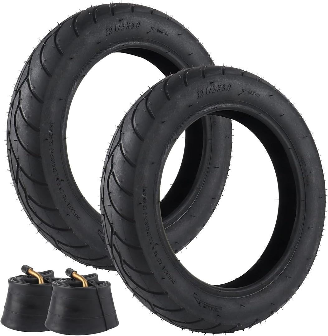 2 Set 12.5x3.0 Replacement Tire and Inner Tubes, 12 1/2 x 3.0 Scooter Tire 12-1/2"x3.0" Fit for Currie & Schwinn Electric Scooters