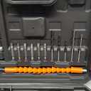 Cordless Drill Set with Brushless Motor, 2 x 2600mAh Batteries, LED Speed Control Compatibility with Wood, Aluminum & Steel Drilling (US Plug)