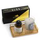 Wooden Decorative Tray, Oak 7.5" L Coffee Table Tray for Kitchen Countertop Soap Sponge Holder for Dresser Perfume Jewelry Candle Nightstand Table Centerpieces for Dining Room Decor Natural