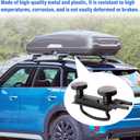 4 PCS Roof Box U-Bolt Clamps Universal Stainless Steel Inner Width 85mm/3.35in Rooftop Cargo Carrier Rack Bolts with 8 Lock Nuts, 2 Strap Car Van Mounting Fitting Kit