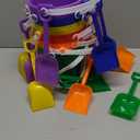 Sratte 18 Sets 4.7" Sand Buckets and Shovels Bulk Summer Beach Bucket Pack Plastic Beach Pails Sand Toys for Summer Pool Party Favors