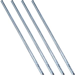 15 Inch Rebar Stakes 4 Pack Ground Rebar Stake Heavy Duty Ground Anchor Long Straight Steel Stakes Plant Support Stake for Concrete Timber Garden Plant