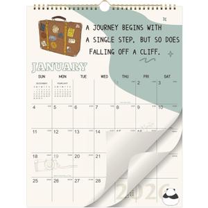 2026 Wall Calendar - 2026 Calendar 12 Month, Jan. 2026 - Dec.2026, 11.4" x 14.6", Hanging Wall Calendar 2026 with Monthly Demotivational Quotes, Large Blocks, Perfect Desk/Office Decor Gift