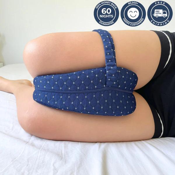 Revoget Alignment Pillows for Side Sleepers, Leg Pillow for Side Sleepers Revoget Hip Alignment Pillow, Relieve Hip Pain & Sciatica, with Adjustable Strap (Navy)