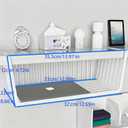 8 PACK Hanging Under Shelf Storage Basket Kitchen Cabinet Organizer Storage, Slides Under Wire Shelves for Counter Pantry Desk Bookshelf, White