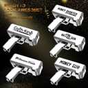 Money Gun Shooter RUVINCE Money Gun for Movies that Look Real, Prop Gun Make it Rain, Handheld Cash Gun for Game Movies Party