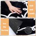 Black Bow Border Classroom Rug 3.3 x 4 ft Reading Corner Rug Back to School