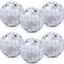 YOGFIT 2PCS/6PCS Disco Ball, 20 Inch Inflatable Disco Ball for Disco Party Decorations, Grey and White Grid Balloon Decor for Music Festivals Club Stage Props