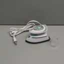 BEAUTURAL Mini Travel Steam Iron for Clothes with Dual Voltage, Temperature Control, Non-Stick Soleplate and Cord Storage, Ideal for Sewing, Quilting and Handcraft (White)