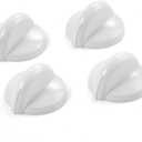 4 Pcs WB03T10205 Stove Knob Replacement for GE Stove Burner Knobs GE Gas Range Parts White Plastic Surface Burner Control Knob General Electric Profile Range Cooktop Knobs