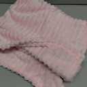 Soft Fleece Baby Blanket Ultra Cozy Pink Baby Blankets for Girls Warm and Lightweight Infant Toddler Newborn Receiving Gift with Reversible Stripes for Crib Stroller, 30x40 Inch, Light Pink