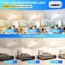 4FT 7'' W LED Wraparound Light, 3 Wattages & 3 CCT 55/65/75W, 3000K-5000K, 3000K4000K5000K