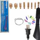 Hotfix Rhinestone Setter Applicator Hot Fix Wand Kit Tool Set with 7 Different SIzes Tips, Hot Fixed Wand Kit for Crafts Shoes Clothes Fabric Clothing ((black))