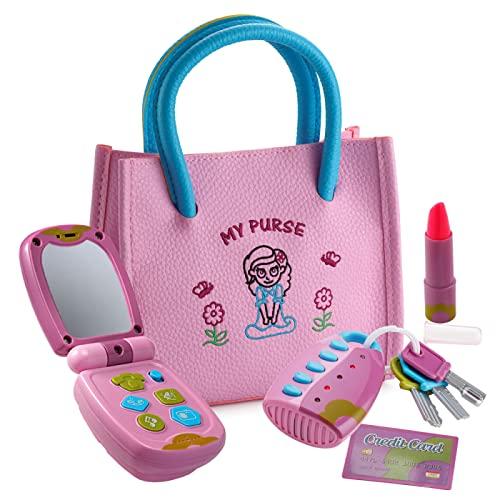 Dress-Up-America Toddler Purse - Pretend Play Purse for Kids - Little Girls Pretend Play Toys | Ages 1, 2, 3 Years Old - My First for Birthdays | Gifts | Party | Christmas