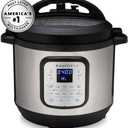 Instant Pot Duo Crisp 11-in-1 Air Fryer and Electric Pressure Cooker Combo with Multicooker Lids that Fries, Steams, Slow Cooks, Dehydrates,Free App With Over 800 Recipes, Black/Stainless Steel, 8QT