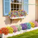 Der Rose 24 Bundles Artificial Pansy Flowers for Outdoors, UV Resistant 6 Assorted Colors Fake Pansies Faux Flowers Buk for Outdoor Planters Window Boxes Flower Beds Garden Decor