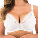 Fantasie Women's Fusion Lace Underwire Padded Plunge Bra (36G, White)