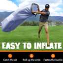 AlphaBeing Inflatable Lounger Beach Chair Accessories, Air Sofa Hammock Inflatable Couch for Camping Backyard Lakeside with Compression Sacks, Ideal Outdoor Gifts for Adults (SPACE GRAY)
