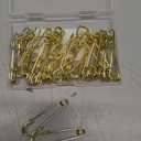 30 Pcs Large Safety Pins 2 Inch Heavy Duty Blanket Pins Big Safety Pin Steel Safety Pins for Blankets Clothes Crafts Leather Canvas, Gold