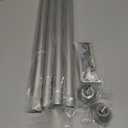 SIMEWIN Heavy Duty Silver Curtain Rods for Windows 28 to 48 Inches, Silver 1" Adjustable Curtain Rods with Diamond Finials for Bedroom, Living Room, Patio, Kitchen