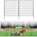 Decorative Garden Fence 10 Panels 23.6 ft(L) X 32 in(H) Animal Barrier for Yard, Patio, Garden Borders, No-Dig Outdoor Fencing with Rustproof Metal Panels, Temporary Ground Stakes for Dogs, Rabbit