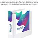 Samsill Durable 3 inch 3 Ring Binder, D Ring Binder, 100% Recycled Chipboard, White, 4 Pack