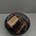 Plug in Pendant Light, Hanging Lights with 15ft Cotton Cord & Stepless Dimming Switch, Handwoven Hemp Rope Lampshade, Black Rattan Lamp for Dining Room,Hallway