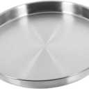 Silver Platter Stainless Steel Plate Round Dinner Plate Serving Dish Trays for Serving Food