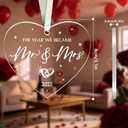 6 x Wedding Gifts for Couples 2025 - First Christmas Wedding Ornament for Newly Engaged Couples, Bridal Shower Gift, Newlywed & Just Married Gift for Bride and Groom,Stocking Stuffers for Women (Mr & Mrs)