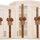 Cabinet Door Festive Ribbons and Bows Decoration Christmas Wreath Bow for Christmas Tree Fireplace Door Party Holidays Wrapping Decorations (4, Red/Geen)