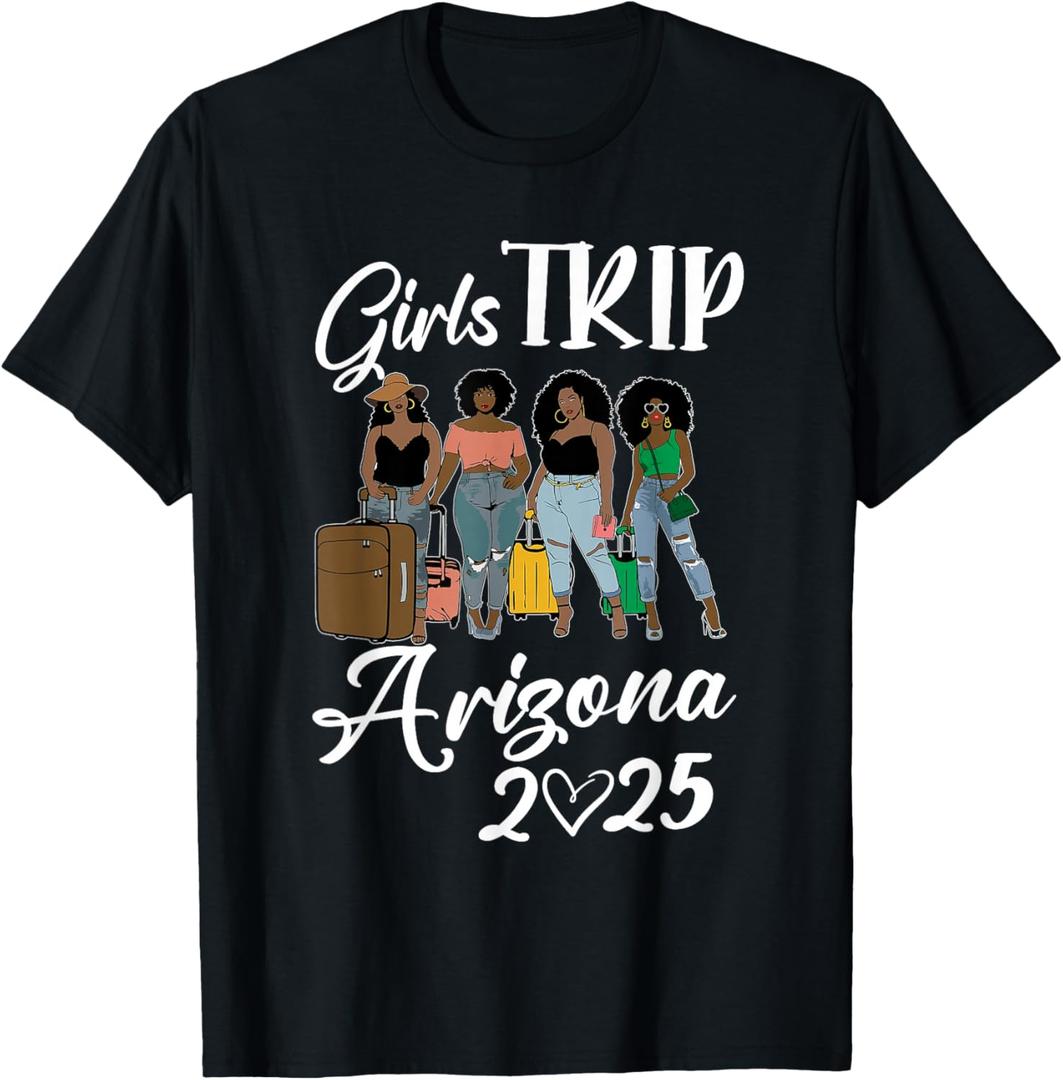 Arizona Girls Trip 2025 Friends Matching Group T-Shirt, L