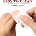 Nail Art Ring Palette Mini Square 1.69X1.25In Professional Mixing Tool for Paint Makeup and Nail Design Easy Clean Surface for Salon Home Use (Silver)