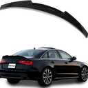 ABS Rear Spoiler Wings Compatible with Au-di A6 S6 C7 2012 2013 2014 2015 2016 2017 2018, [Glossy Black Style] Rear Trunk Spoiler Lip Tail Wing Rear Trunk Lid