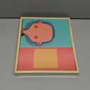 Wooden Magnetic Jigsaw Puzzles Toy, Toddler Craft Toys Educational Travel Puzzle Games Double Sided Drawing Easel for Boys and Girls