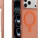 MAGEASY Compatible with iPhone 17 Pro Max 6.9" Thin Case - Super Lightweight, 0.7mm Ultra Thin, Compatible with MagSafe, Anti-Fingerprint - Lyte M (Coral)