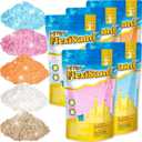 FlexiSand 11 Lbs Moldable Self-Sticking Sand,Never Dries Out-Fun for 3 Years and up Kids Bulk Refill for Sensory Sand Box Toys,Ideal for Shaping, Squeezing, Scooping and Rolling(5 Light Colors)