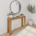 Plank+Beam Modern Solid Wood Console Table, 46.25 Inch, Sofa Table, Narrow Entryway Table for Hallway, Behind The Couch, Living Room, Foyer, Easy Assembly, Pecan
