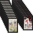 Redbaker 24 Pack 3.5 x 5 In Picture Frames Bulk Black Photo Display Frames for Wall Mount Tabletop Home Office School Display Mother's Day Wedding Anniversary Favor Gift