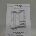 E13 Triple Column Garment Rack (White), 900LBS Capacity, 8-Tier Shelves, 4 Hanger Rods & 8 S Hooks