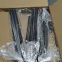 3 Pack Pendant Lights Kitchen Island, Matte Black Kitchen Pendant Lighting Over Table with Adjustable Rods, Modern Mini Crystal Hanging Pendant Light Fixtures for Dining Room Entryway Bedroom