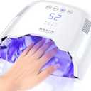 BOLASEN Cordless Rechargeable UV Nail Lamp  UV Light for Gel Nails with Metallic Reflector & Metal Base, 54W Portable Wireless LED Nail Dryer, Professional Fast Charger Curing Lamp for Salon P30 PRO