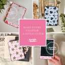 24PCS Pink Bow Skin for E-Reader, and 4PCS Type C Charms for E-Reader with Scrapbook Stickers, 7"x5" Skin Front and Back Decal Inserts for Paper White 12th (Pink Bow)