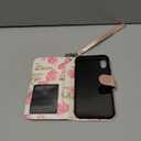 ULAK Compatible with iPhone XR Wallet Case for Women, Premium PU Leather Folio Flip Case with Card Holders Kickstand, Shockproof Protective Phone Cover 6.1 inch, Rose Gold